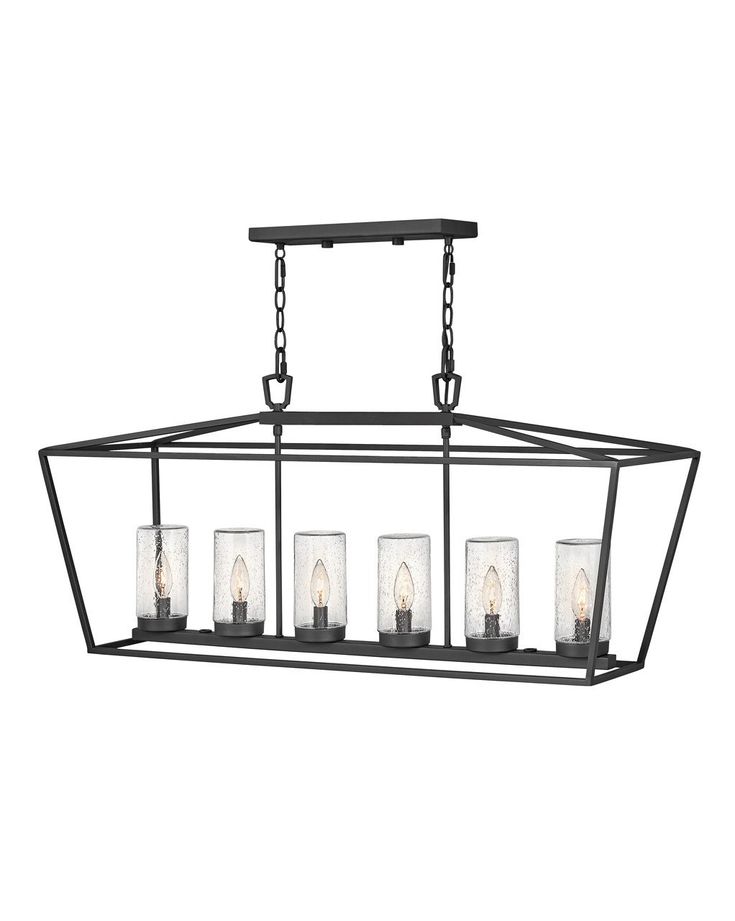 Hinkley - 2569MB-LV - LED Linear Chandelier - Alford Place - Museum Black Outdoor Island, Island Chandelier, Outdoor Chandelier, Linear Pendant Light, Outdoor Chandeliers, Outdoor Hanging Lanterns, Linear Suspension, Outdoor Pendant Lighting, Hinkley Lighting