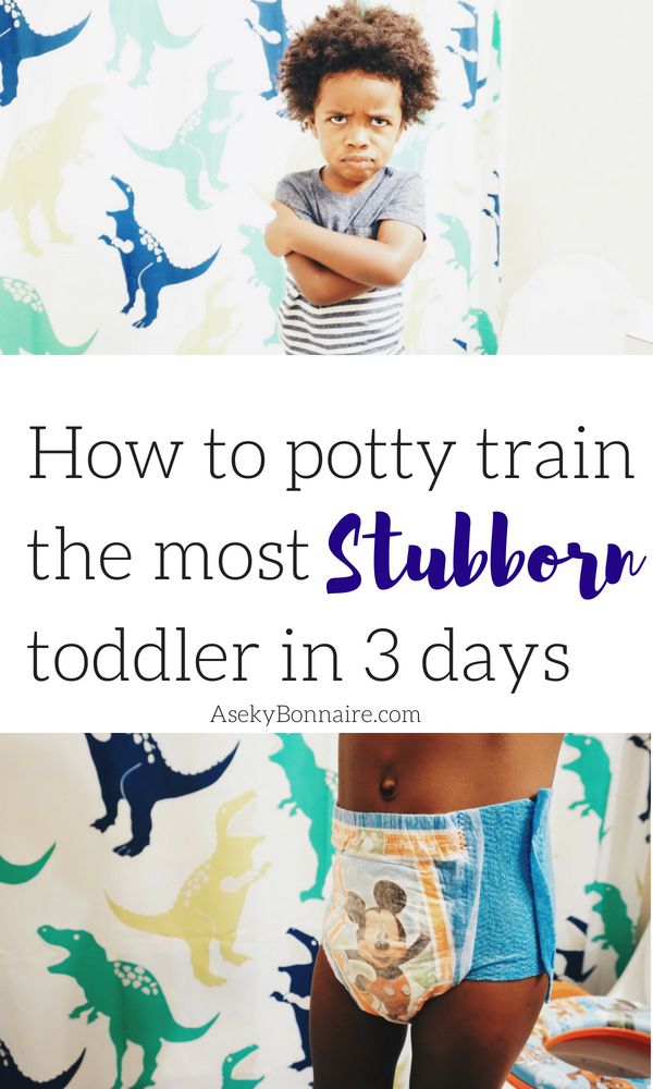 a little boy with his arms crossed and the words how to potty train the most stubborn toddler in 3 days