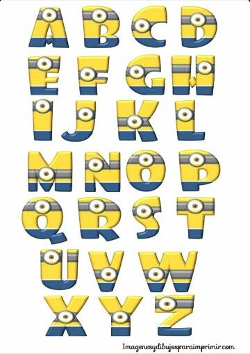 the letters and numbers are made up of minion's eyes, which look like they