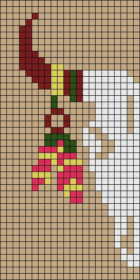 a cross stitch christmas stocking pattern with santa's hat and candy canes