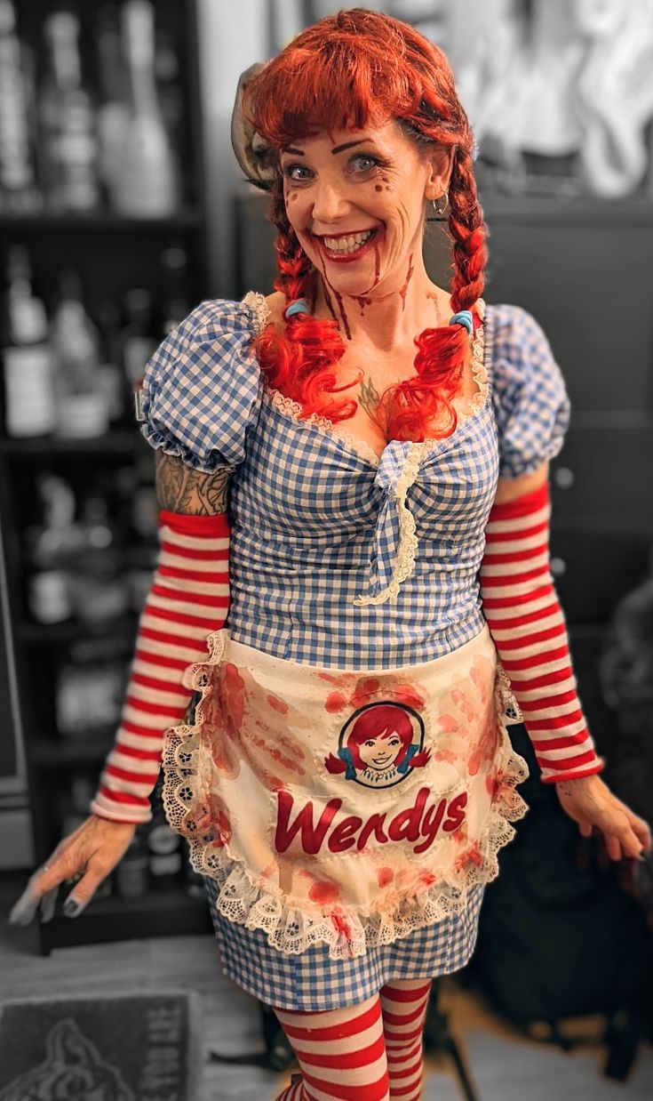 Fast Food Halloween Costume
Wendy's zombie costume,
Ronald McDonald zombie costume,
Fast food zombies Halloween, Couple Costume
Wendy's Restaurant Costume
#wendyshalloween, #mcdonaldshalloween, #ronaldmcdonaldcostume, #couplecostumes Wendy’s Fast Food Costume, Wendy’s Halloween Costumes, Zombie Waitress Costume, Wendy’s Halloween Costume, Wendys Halloween Costumes, Wendy's Costume Fast Food, Wendy Costume Fast Food, Fast Food Cosplay, Wendy’s Costume