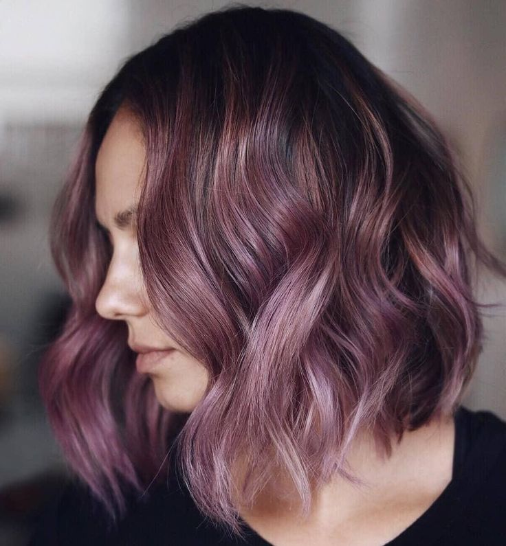 Purple Balayage, Balayage Short, Brown Ombre Hair, Balayage Hair Dark, Lavender Hair, Brunette Balayage Hair, Ombré Hair, Hair Color Purple, Balayage Hair Blonde