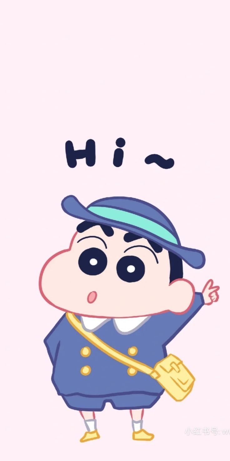 a cartoon character with the word hi on it's face and an image of a sailor