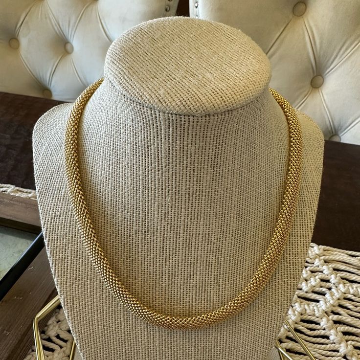 14k Yellow Gold Over Sterling Silver Mesh Necklace - 18” - 40 Grams - Vintage. With Box. Macys Jewelry, Mesh Necklace, Vintage Color, Vintage Colors, Womens Jewelry Necklace, Silver Gold, Jewelry Necklaces, Yellow Gold, Necklaces