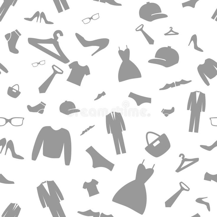 the silhouettes of clothes and accessories on a white background royalty illustration stock images for clothing,