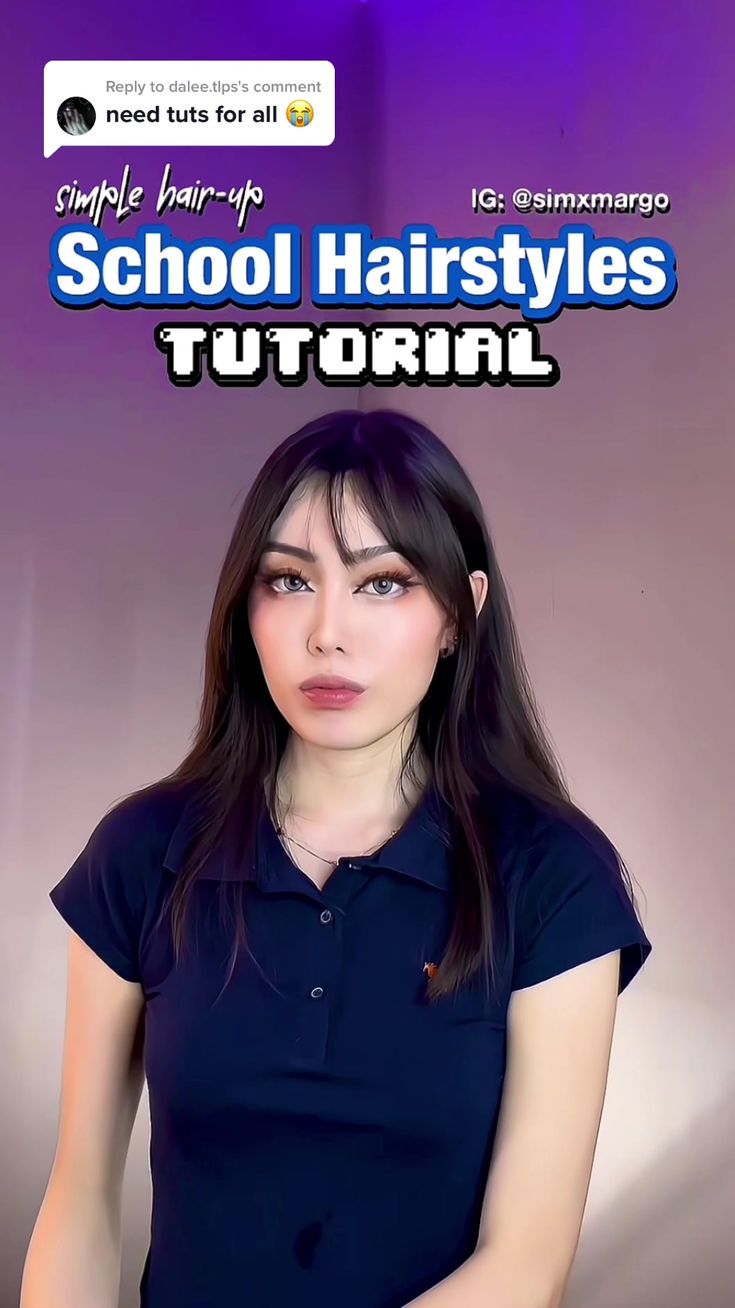 Short Hair Tiktok, Hairstyle Short Hair, Hair Tiktok, Easy Hair Up, Cute Hairstyles For School, Hairstyles Tutorial, Hairstyle Short, Easy Hairstyles For School, Hairstyles For Layered Hair