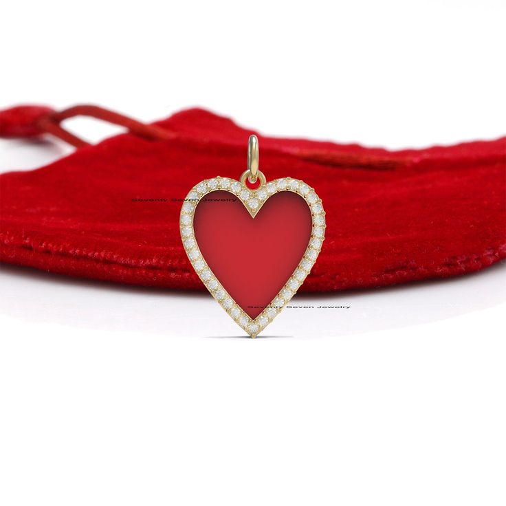 We are presenting our 14k Gold Diamond Enamel Heart Pendant, Diamond Heart Pendant, Red Enamel Heart Pendant, Diamond Heart Pendant, Designer Heart Charm Pendant With Available Option For Primary Color And Enamel Color. Item Descriptions : Item: Enamel Heart Pendant Size: 15 MM Gemstone: Diamond Enamel Color: Select From variations Metal: 14K Gold Made to order. Wholesale Prices Available. Buy this Pendant and give the best choice to your loved ones. They will always feel your jewelry touch. ♥ W Red Heart-shaped Enamel Jewelry, Red Heart-shaped Necklace For Valentine's Day, Red Round Heart Necklace For Valentine's Day, Red Heart Necklace For Valentine's Day, Heart Cut Enamel Jewelry For Gifts, Red Enamel Jewelry For Valentine's Day, Enamel Heart Charm Necklace For Valentine's Day, Valentine's Day Heart Charm Enamel Jewelry, Valentine's Day Enamel Heart Charm Jewelry