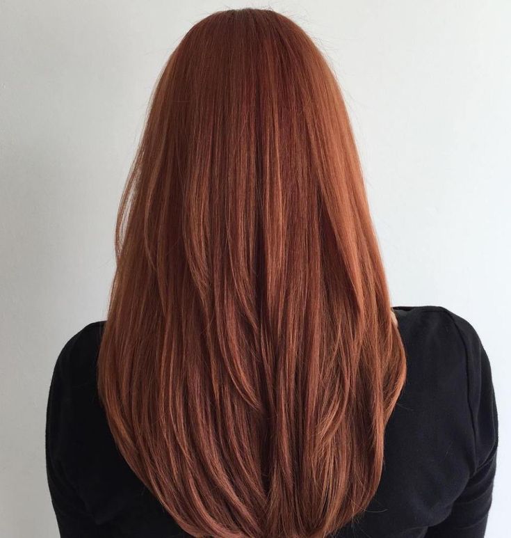 Red V-Cut Hairstyle for Long Straight Hair Redhead Hairstyles, New Long Hairstyles, Haircuts For Long Hair With Layers, Cut Hairstyles, Ginger Hair Color, Long Layered Haircuts, Long Layered Hair, Haircuts For Long Hair, Long Straight Hair