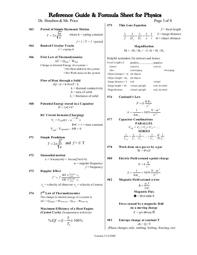 Ocr A Level Physics Equation Booklet Tessshebaylo