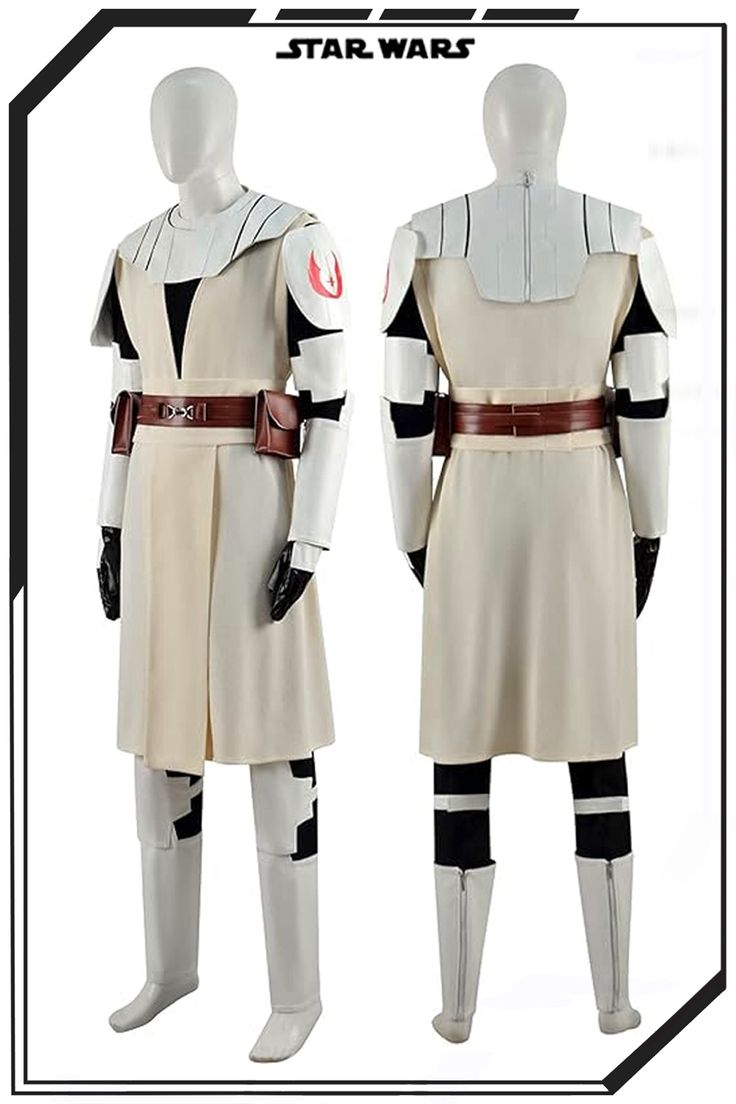 a star wars costume is shown on display