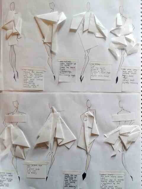 some paper cut outs with different types of clothes on them and instructions for how to make it