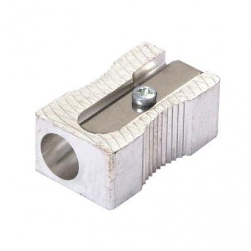 an aluminum block with a hole in the middle