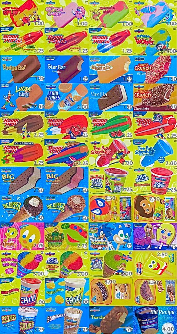 a poster with many different types of food on it's sides and in the middle