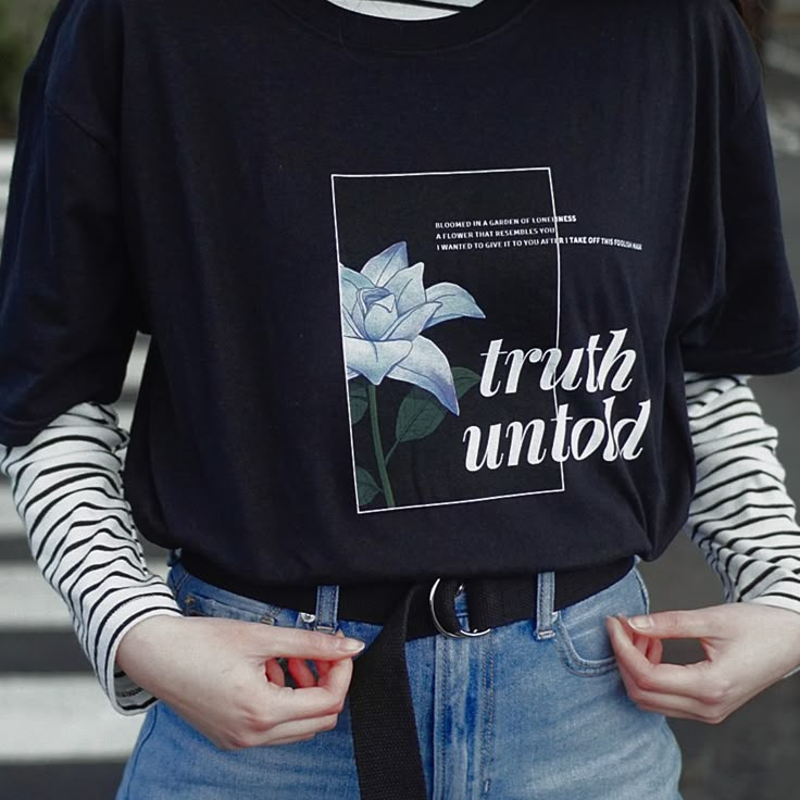 Txt Temptation, Truth Untold, Bts Shirt, Bts Clothing, Bts Inspired Outfits, Shirt Refashion, Aesthetic T Shirts, Aesthetic Shirts, Shirts For Teens