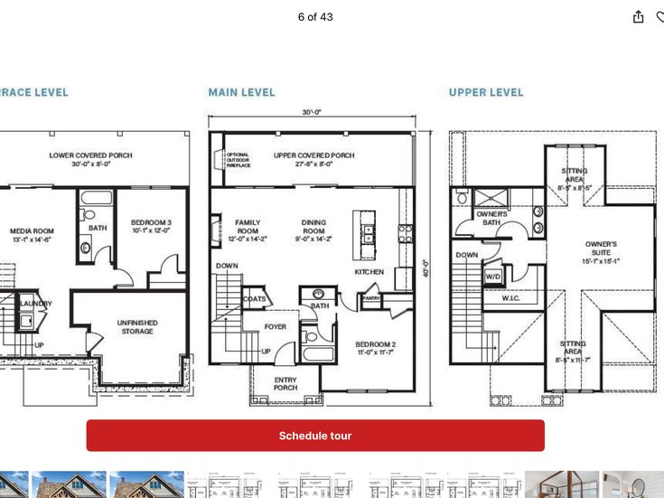 the floor plan for this two story home