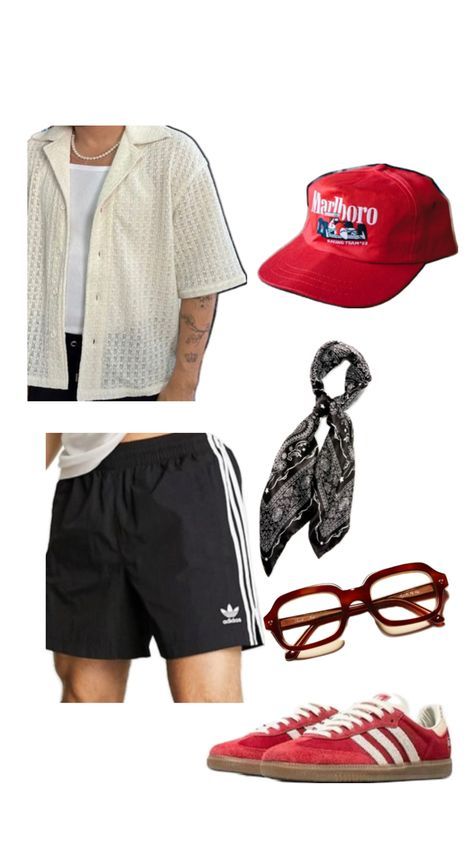 Adidas Shorts Outfit, Black Men Street Fashion, Street Style Outfits Men, Guys Clothing Styles, Mens Outfit Inspiration, Elegante Casual, Mens Fashion Streetwear, Streetwear Men Outfits, Mode Inspo