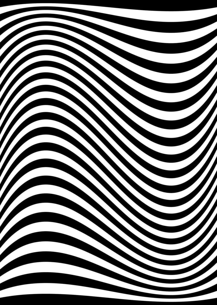 Black wavy stripes banner. Psychedelic Africa zebra lines. Abstract pattern. Texture with wavy stripy curves. Optical art background. Wave black and white design, Vector illustration hypnotic template Wavy Lines Pattern Design, Curved Lines Pattern Design, Wave Design Pattern, Zebra Stripes Pattern, Black And White Waves, Patterns Black And White, Line Design Pattern, Wave Texture, Wave Illustration