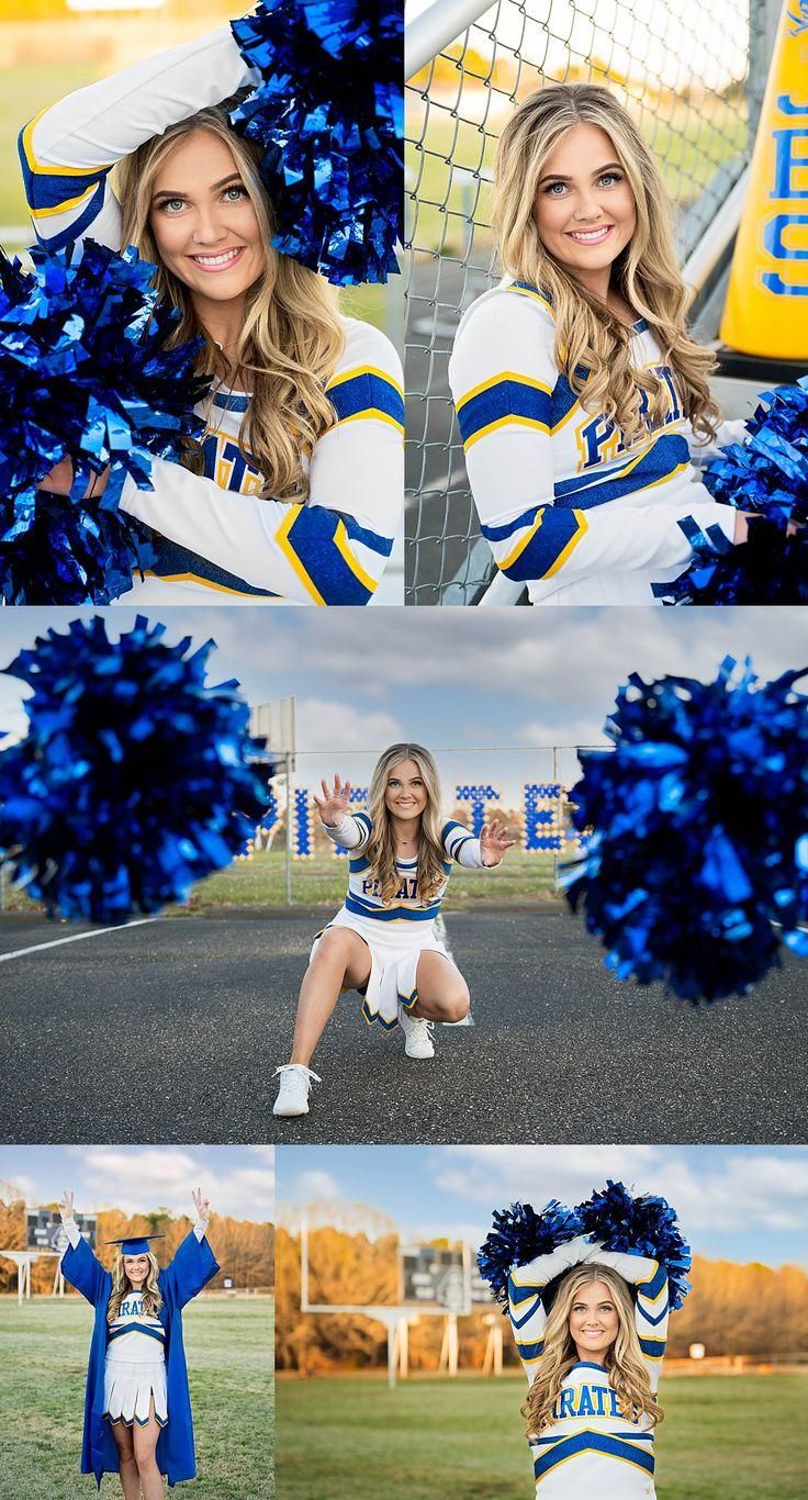 cheerleading pictures Cheerleader Photoshoot Ideas, Cheerleader Photoshoot, Cheerleading Senior Pictures, Cheerleading Picture Poses, Cheerleading Poses, Senior Cheerleader, Posing For Pictures, Sports Photoshoot, Cheer Team Pictures