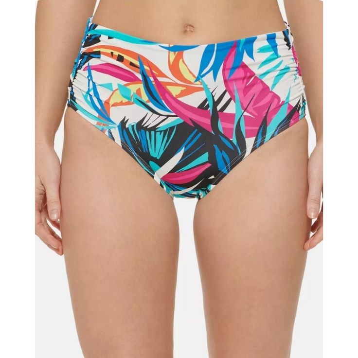 Calvin Klein Lapis Multi Tropical Rainforest Convertable Bikini Swim Bottom New With Tags Msrp $58 The Calvin Klein Women's Lapis Multi Tropical Rainforest Bikini Swim Bottom Is A Full Coverage Bikini Bottom That Is Lined And Sits Above The Hips. It Is Made From Nylon, Polyester, And Spandex. It Is High Waisted. Full Coverage Lined Sits Above Hips Size Large Tommy Hilfiger Fashion, Calvin Klein One, Calvin Klein Swimwear, Swimsuit Blue, Blue Swimsuit, Calvin Klein Woman, Tommy Hilfiger Women, Calvin Klein Black, Swim Bottoms