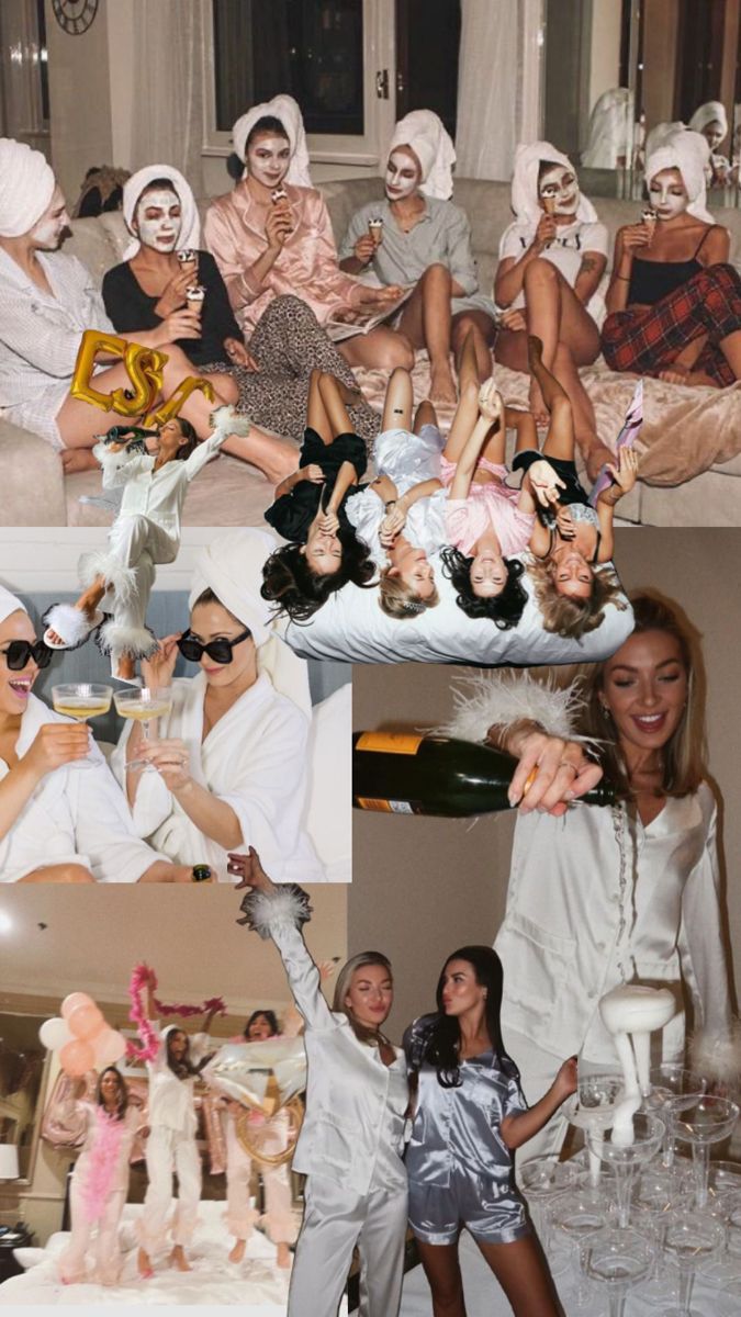 the collage shows people dressed up in costumes and posing for pictures with wine glasses