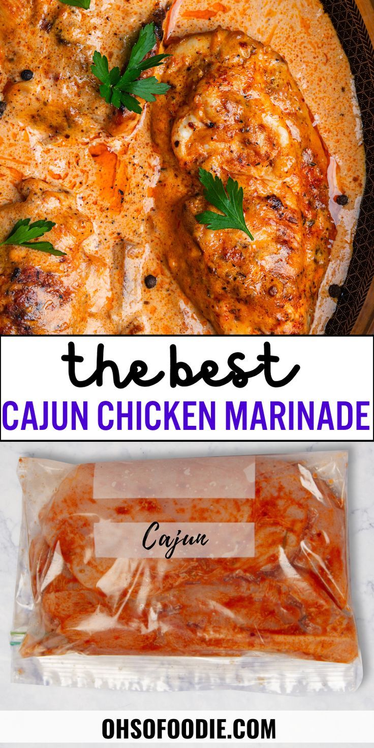 Text reads Cajun Chicken Marinade Chicken Rub Marinade, Chicken Thigh Overnight Marinade, Chicken Marinade Low Calorie, Chicken Marinade Ideas, Bbq Chicken Marinade Baked, Chicken Marinades Baked, Jalapeno Chicken Marinade, Homemade Chicken Marinade For The Grill, Southern Chicken Marinade