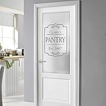 a white door with the words pantry on it