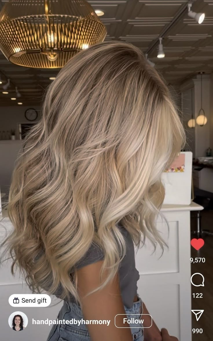 Lowlight Balayage On Blonde, Blonde Roots Brown Ends, Chai Latte Hair Color, Beige Blond Hair, Toasted Coconut Blonde, Super Blonde Highlights, Toasted Coconut Hair Color, Dirty Blonde With Highlights, Dark Blonde Hair Ideas