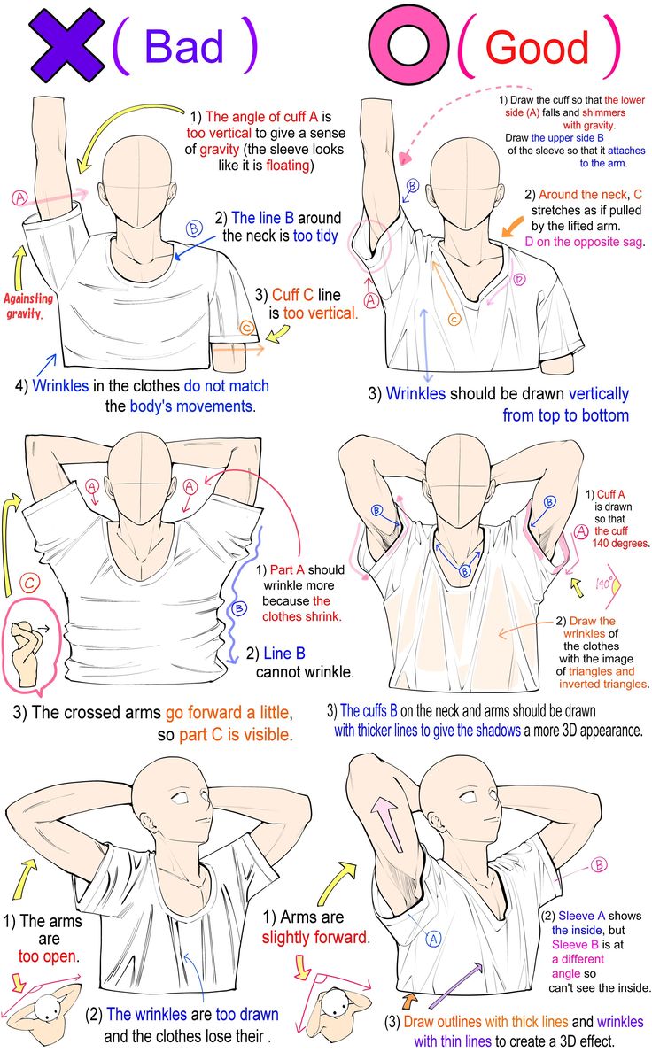 how to draw an anime character with different poses and haircuts for the head