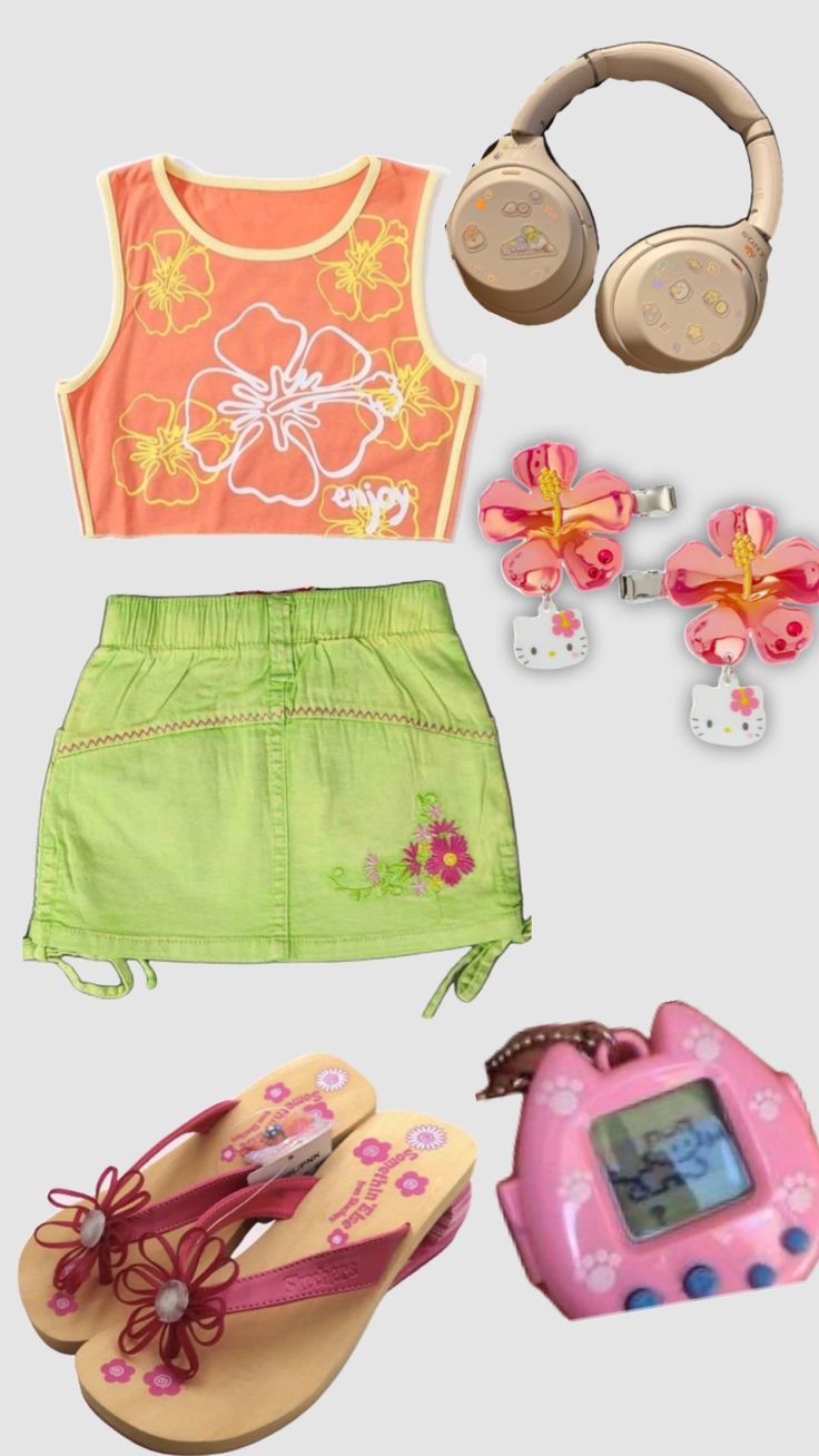 Kida Disney, Tropical Outfits, Tropical Girl, Gyaru Fashion, Coconut Girl, Really Cute Outfits, 2000s Fashion, Character Outfits, Dream Clothes