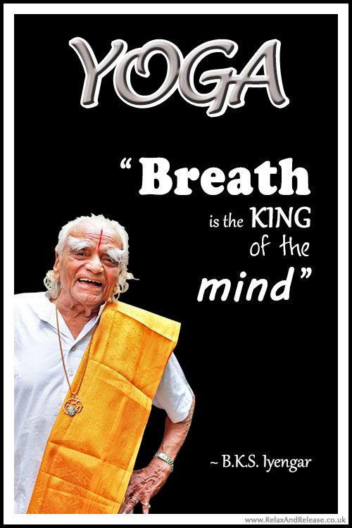 an old man holding a yoga mat with the quote'yoga breath is the king of the mind '