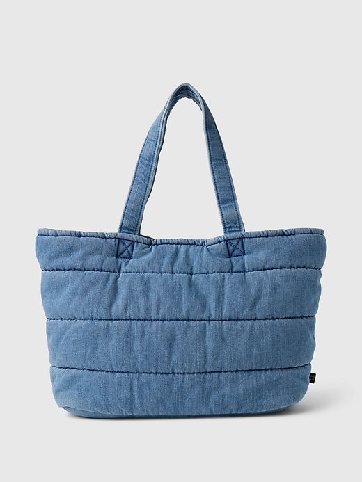 Denim Puffer Tote Puffy Tote Bags, Puffer Tote Bag, Gap Bag, Denim Purse, Denim Shoulder Bags, Denim Tote Bags, Denim Tote, Support People, Gender Equality