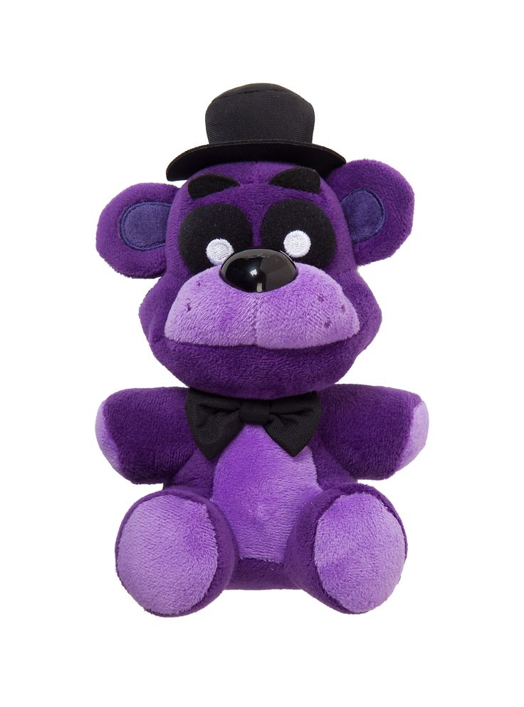 a purple teddy bear wearing a top hat