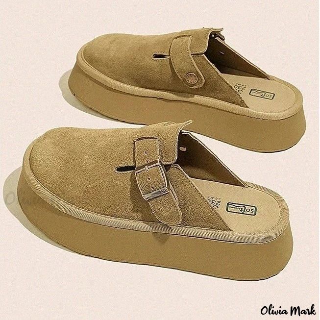 Olivia Mark - If Shoes, Thick Sole, Comfortable, Half-Slipper, Easy to Slip-On, Outer Wear Shoe Sole, Outer Wear, Slipper Shoes, Olivia Mark, Shoe Accessories, Slippers, Casual Outfits, Slip On, My Style