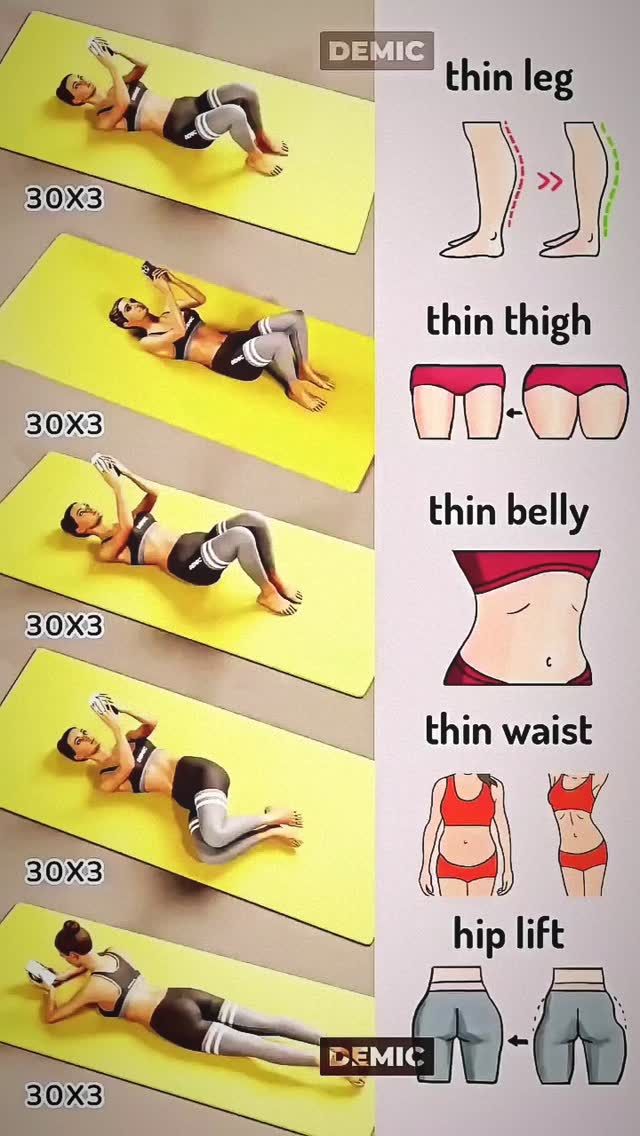 the instructions for how to do push ups are displayed on a table with yellow paper