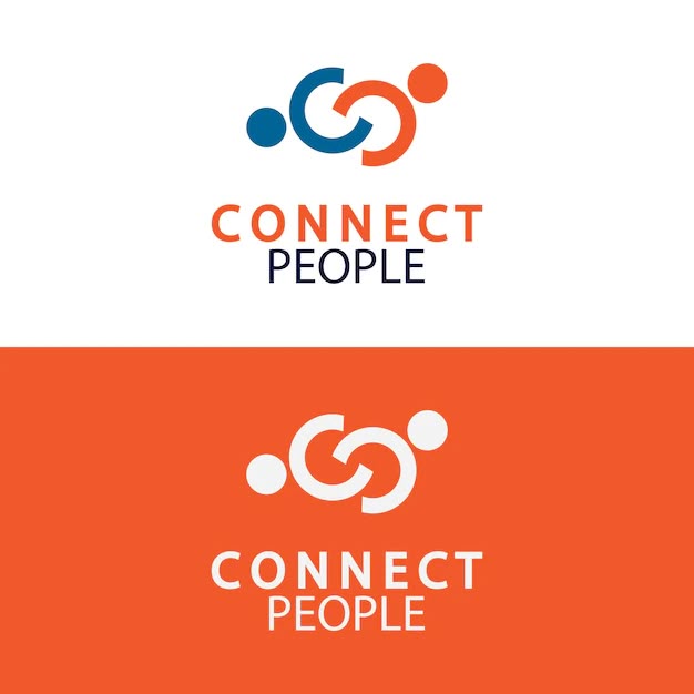 the logo for connect people, which is designed to look like an interconnected network