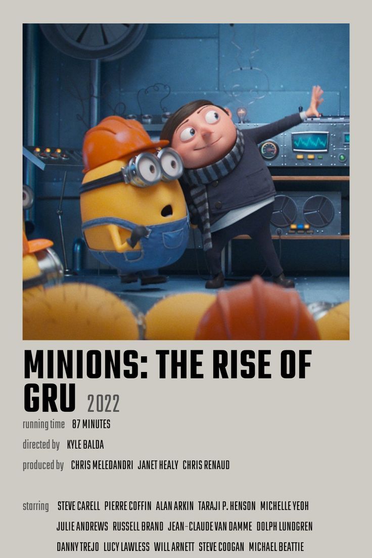 minions the rise of gru 2012 movie poster with characters from despicaue