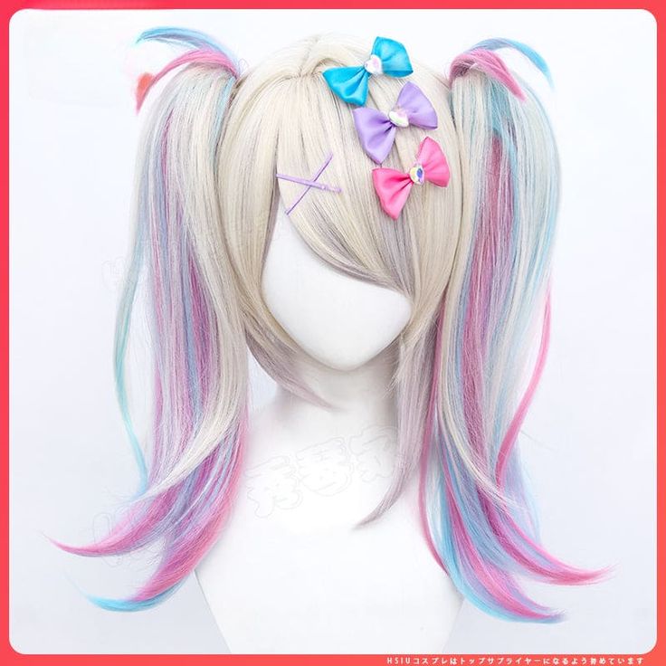 1. Stunning Colors: 🌈🌸 This wig features a delightful combination of pastel rainbow shades that will instantly catch everyone's attention! 2. Adorable Pigtails: 💕 The wig is styled with cute pigtails, adding a playful and youthful touch to your overall look. 3. Needy Streamer Vibe: 👑✨ Channel your inner streamer with this wig, perfect for those who love being the center of attention and creating a lively atmosphere! 4. Overload of Cuteness: 😍🎀 Embrace the kawaii culture with this wig, as i Cute Pigtails, Kawaii Angel, Angel Cosplay, Harajuku Hair, Needy Streamer Overload, Needy Streamer, Kawaii Wigs, Cosplay Hair, Kawaii Hairstyles