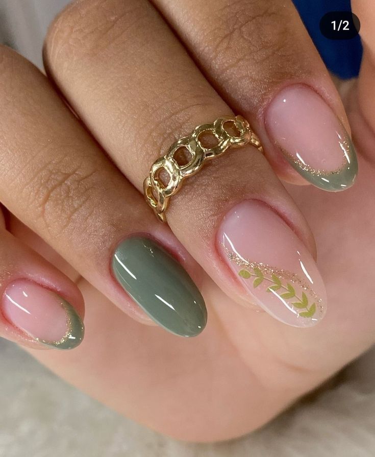 Bio Gel Nail Designs, Bio Gel Nails, Gel Nails Diy, Simple Gel Nails, Gel Nail Designs, Nail Shapes, Fire Nails, Green Nails, Nude Nails