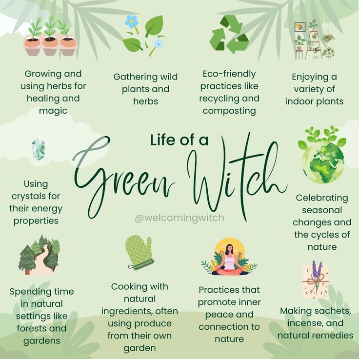 🌿✨ Green Witch | Herbalist | Nature Lover 🌱 Taking on the magic of the earth through herbalism, gardening, and eco-friendly living. 🌸 🌿 Sharing spells, crystal healing, and seasonal rituals. Let's connect with nature's wisdom and find peace in the simple things. 🌍💚 . . . . . . . . . #wiccansofinstagram #witchlife #witchesofinstagram #witch #witchcraft #wicca #wiccan #pagan #spiritual #spiritualawakening #Spirituality #witchessociety #witchytips #magic #babywitch #beginnerwitch #witchy #wi... Green Witch Information, Green Witch Journal Ideas, Green Witch Magic, Green Witch House Aesthetic, Green Witch Aesthetic Nature, Plant Witch Aesthetic, Green Witch Tips, Green Witch Wallpaper, Green Witchcraft Aesthetic