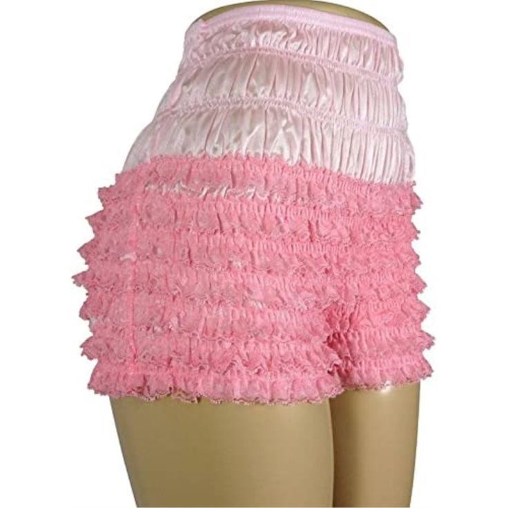 Pettipant N20 Women's Sexy High Waist Ruffled Petti pants-Pink malcomodes-biz.myshopify.com Cute Pink Ruffled Shorts, Pink Ruffled Bloomers For Summer, Pink Ruffled Summer Bloomers, Cute Short Pink Bloomers, Cute Pink Short Bloomers, Summer Pink Ruffled Bloomers, Cute Fitted Bottoms With Ruffles, Spring Pink Nylon Bottoms, Pink Elastic Short Length Bottoms