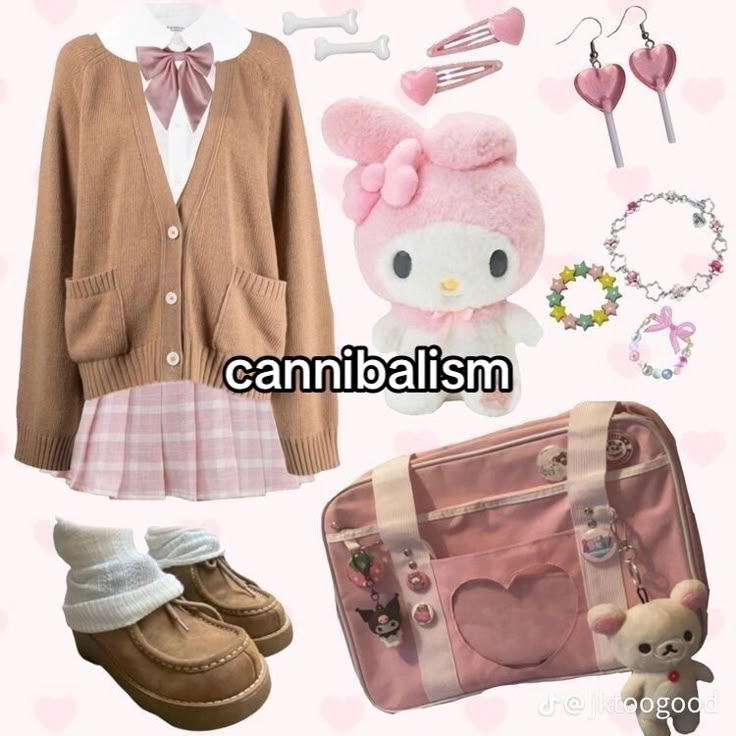 Cutecore Outfit, Sanrio Outfits, Kawaii Outfit Ideas, Kawaii Clothing, Bear Brown, Clothing Cute, Kawaii Fashion Outfits, Brown Outfit, Pink Pastel