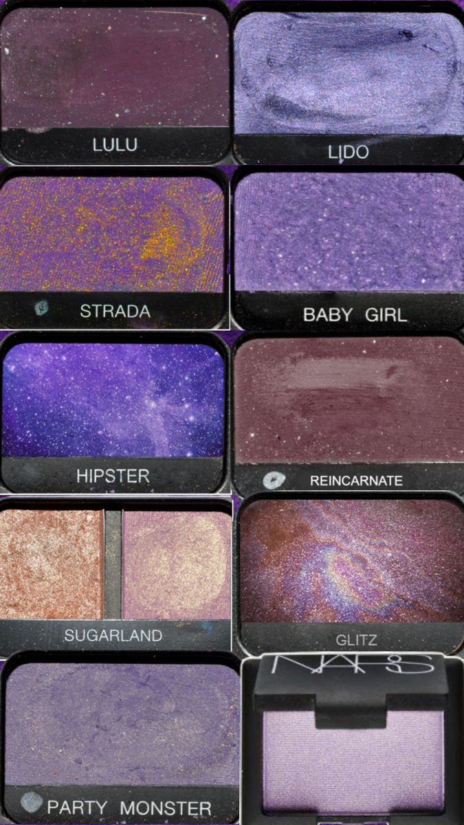 Purple Makeup Palette, Eye Shadow Palette Aesthetics, Marie Schrader, Eyeshadow Names, Eyeshadow Pallettes, Purple Eyeshadow Palette, 00s Makeup, Makeup Pallets, Heavy Makeup