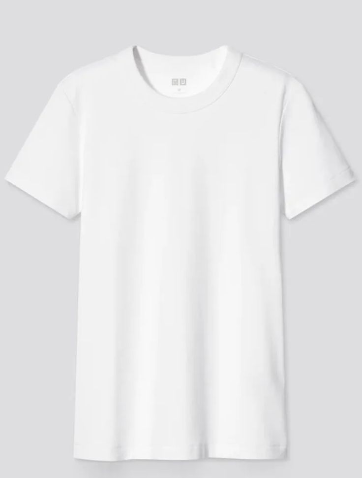 uniqlo Uniqlo Tshirt, Uniqlo U, Uniqlo Women, Workout Tee, Uniqlo, White Undershirt, Color White, Slim Fit, T-shirt