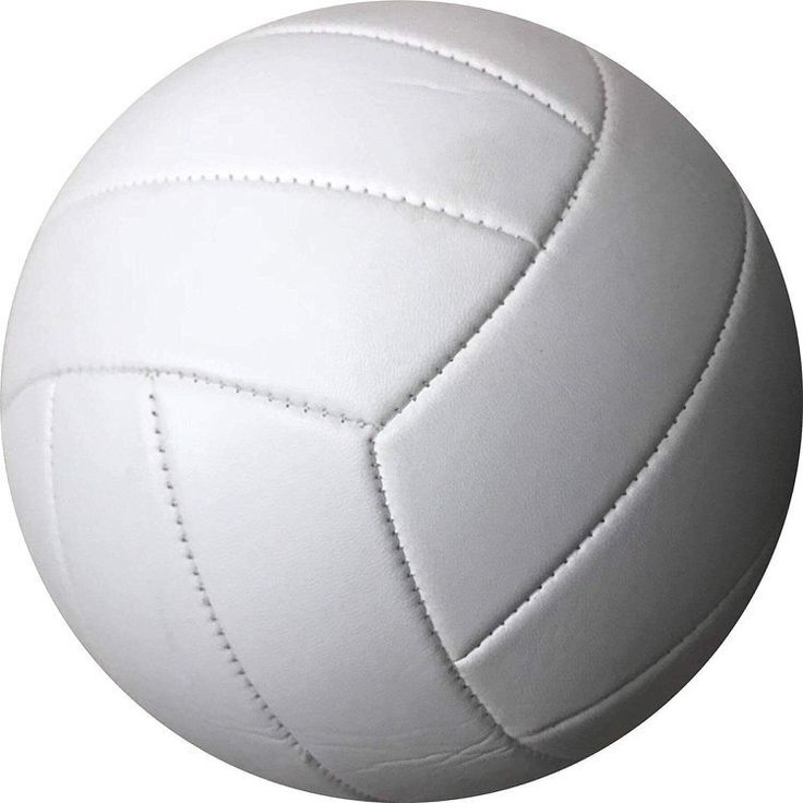 a white volleyball ball on a white background