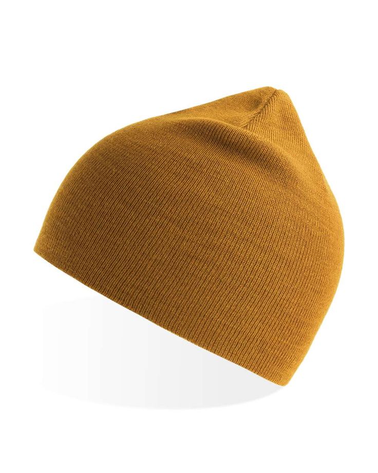 Sustainable Beanie - MUSTARD YELLOW - ONE SIZE | Atlantis Headwear Sustainable Beanie Hat in Mustard Yellow | Acrylic Flat Bill Hats, Cotton Beanie, Outdoor Life, Brand Colors, Atlantis, Straight Cut, Knit Beanie, Mustard Yellow, Snapback Hats