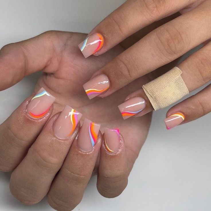 Short Color Nails Ideas, Cute Ombre Nails Short, Very Short Cute Nails, Short Acrylic Nails Designs Summer, Dream Nails Short, Very Short Nails Design, Pretty Short Nail Designs, Short Acrylic Nails Coffin, Coffin Nails Short