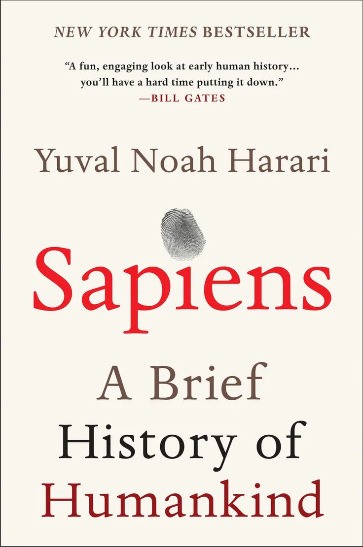 a book cover with the title sapen's a brief history of human identity