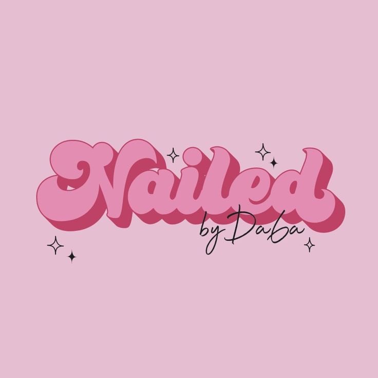 the word nailed in pink on a pink background