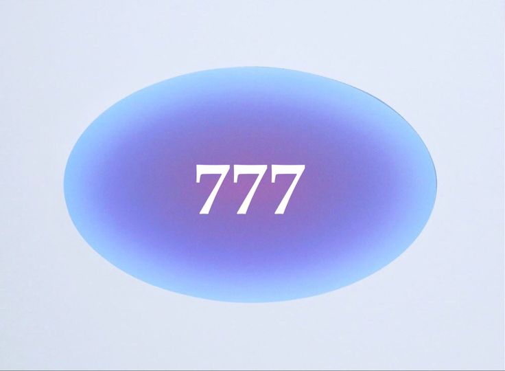 a blue circle with the word 777 on it