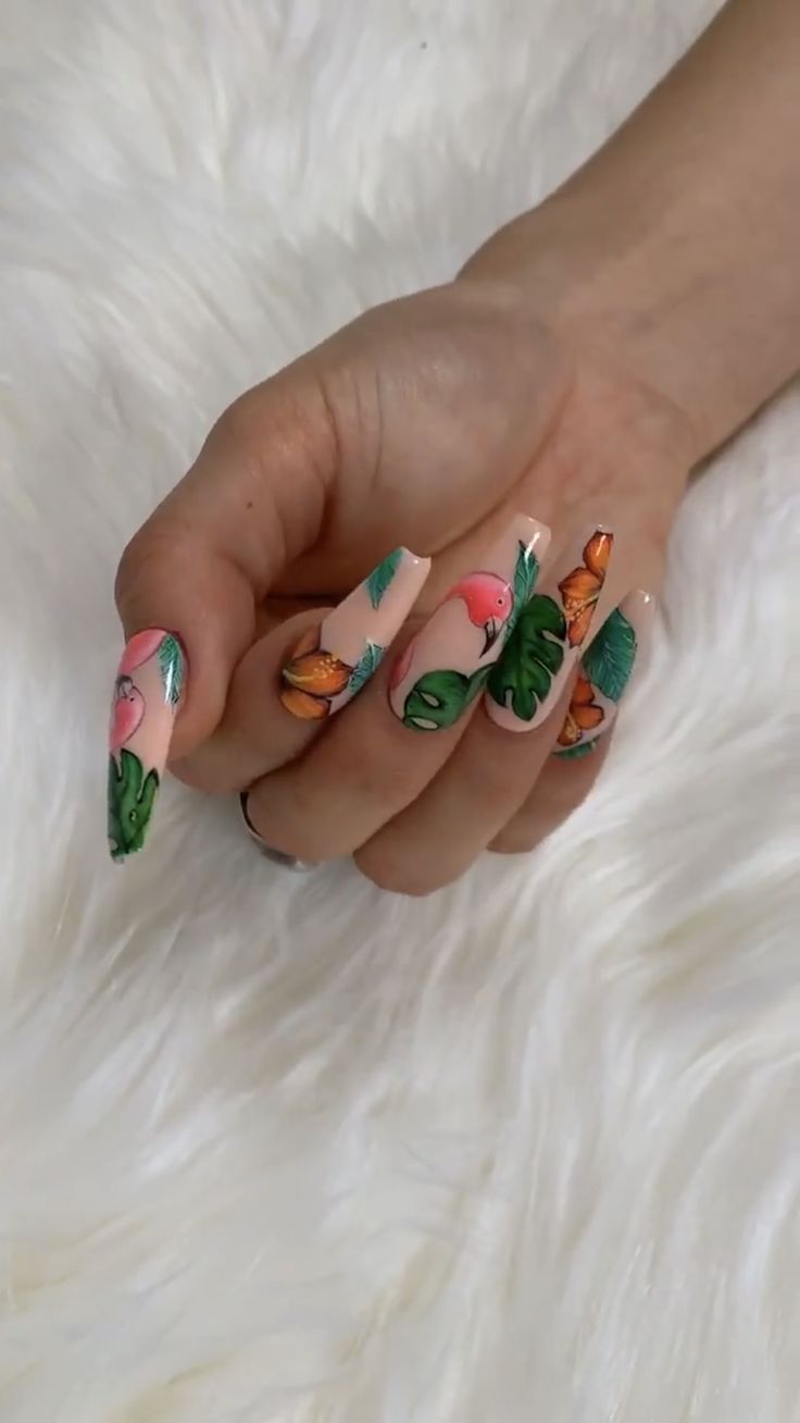 florida safari nails Safari Theme Nail Ideas, Safari Theme Nails, Safari Nails Designs, Jungle Nails, Safari Nails, Shower Nails, Gender Reveal Nails, Baby Shower Nails, Almond Acrylic